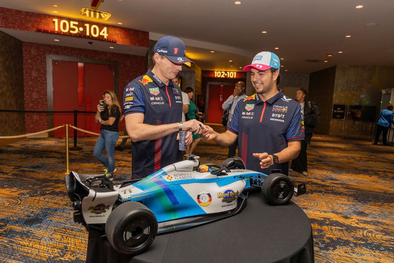 Checo Perez and Verstappen, in a file image