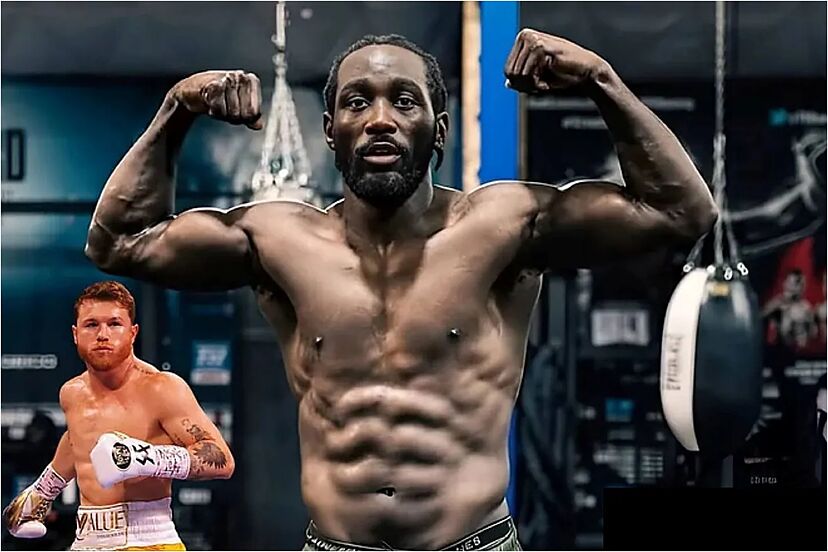 Terence Crawford stuns at the weigh-in for his fight against Saul "Canelo"  Alvarez | Marca