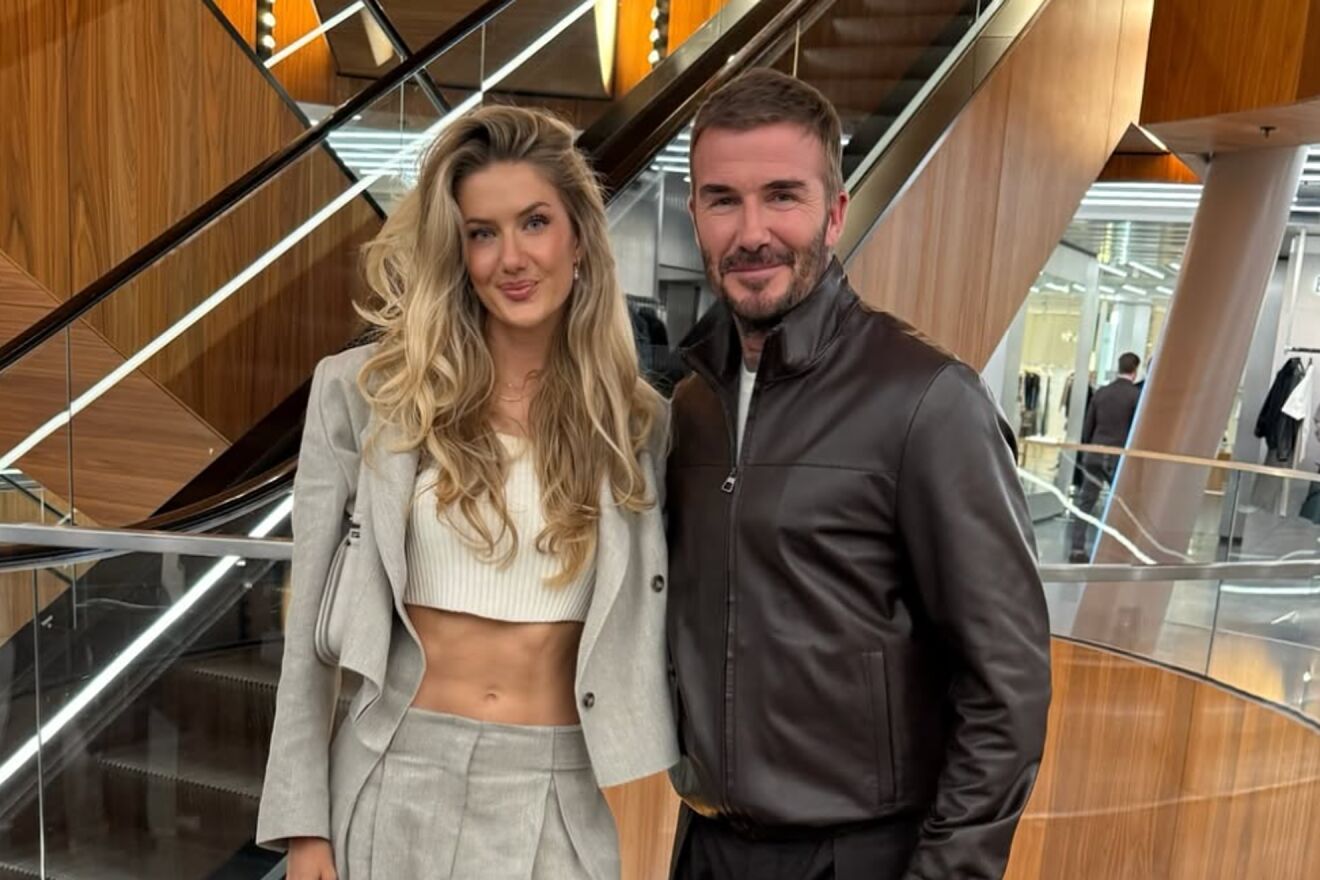 Alica Schmidt and David Beckham.