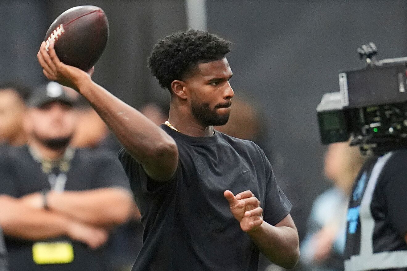 Shedeur Sanders during the 2025 Colorado Pro Day.