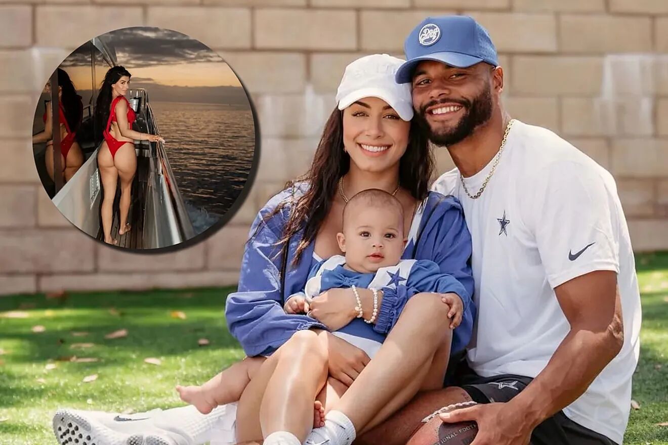 Dak Prescott's fiancee enjoys herself in a bikini at a luxurious
