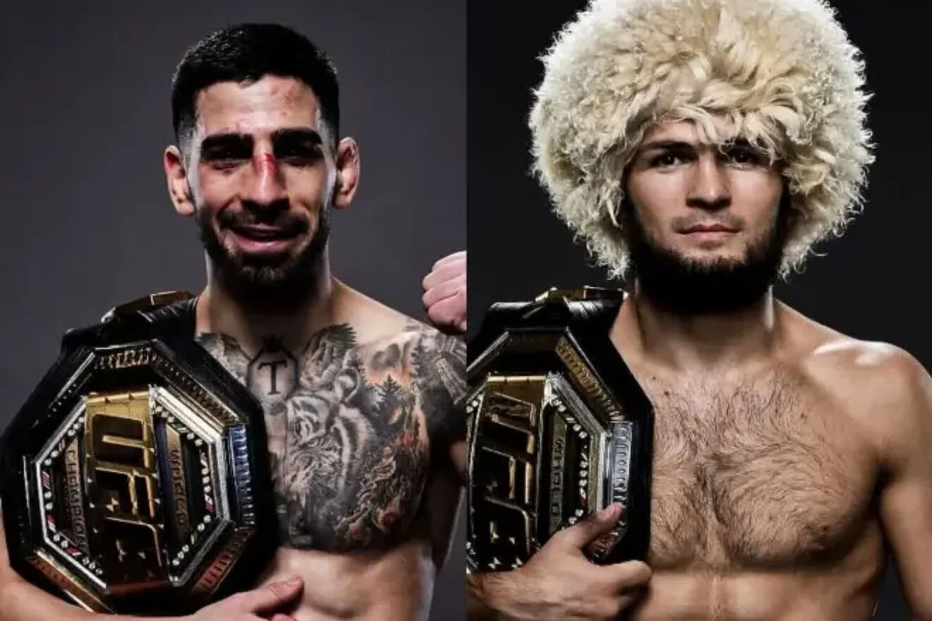 In the montage, Ilia Topuria and Khabib Nurmagomedov.