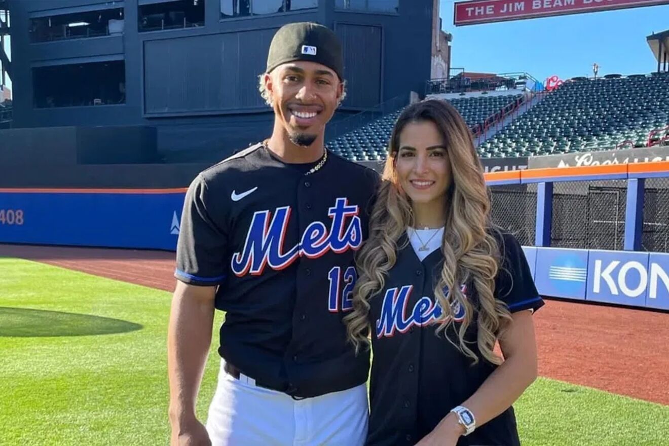 Francisco Lindor and his wife Katia.