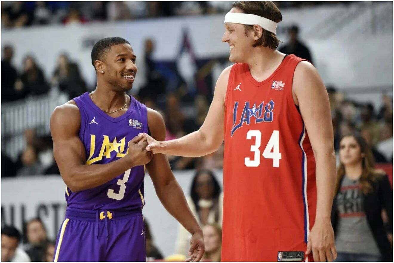 Actor Michael B. Jordan,and Arcade Fire singer Win Butler during the...