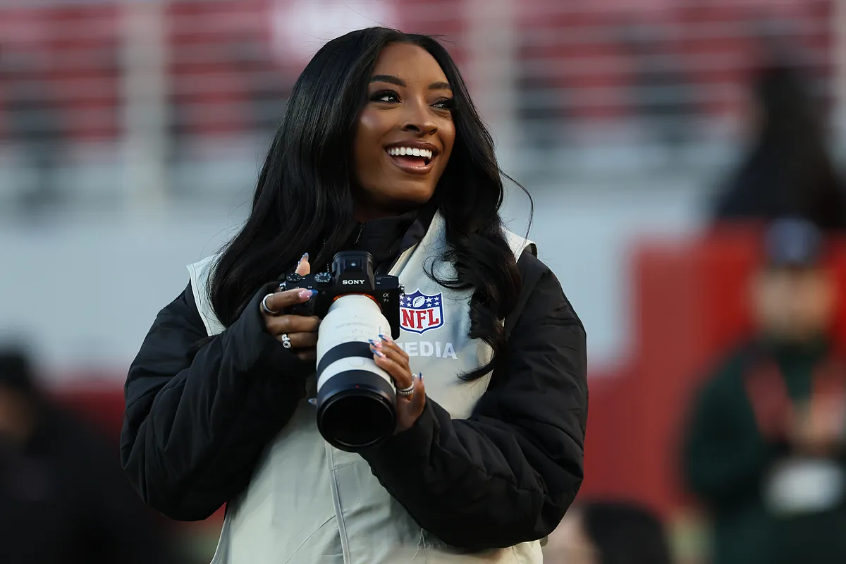 Simone Biles is retiring from gymnastics and has announced her new venture, which is "competing" with that of Patrick Mahomes and Travis Kelce