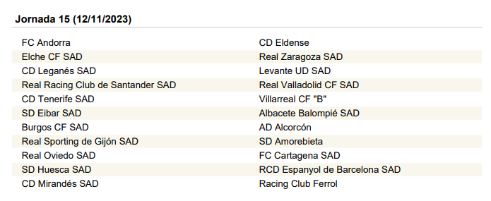 El calendario completo de Segunda División: descubre todas las jornadas ...