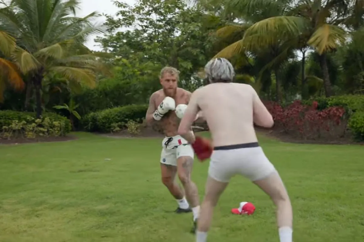 Logan and Jake Paul knock out a hater who showed up in their yard