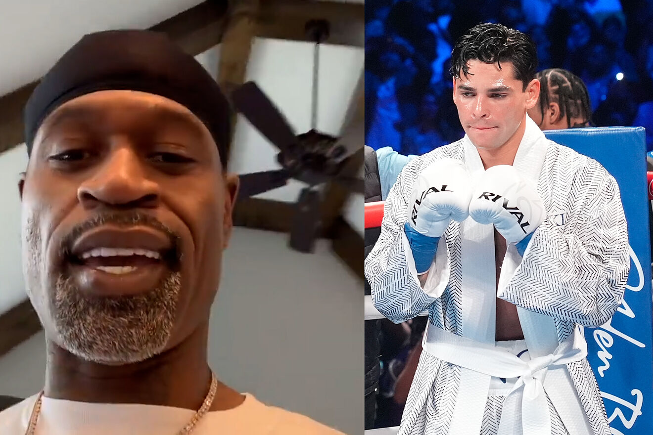 Stephen Jackson (left) responds to Ryan Garcia comments over George...