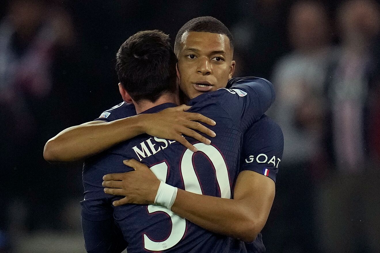 Kylian Mbappe and Lionel Messi played together for two seasons at PSG