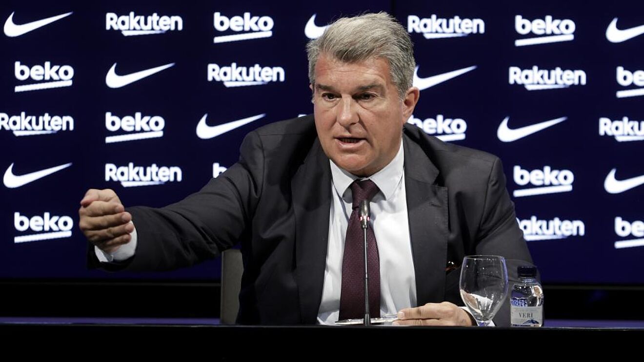 Laporta, durante una comparecencia ante los medios de comunicaci�n.