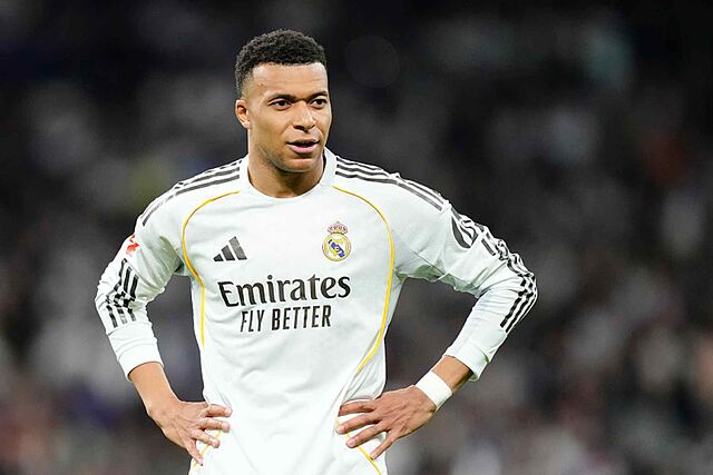 Mbapp�, durante el �ltimo partido de Liga ante el Atl�tico de Madrid