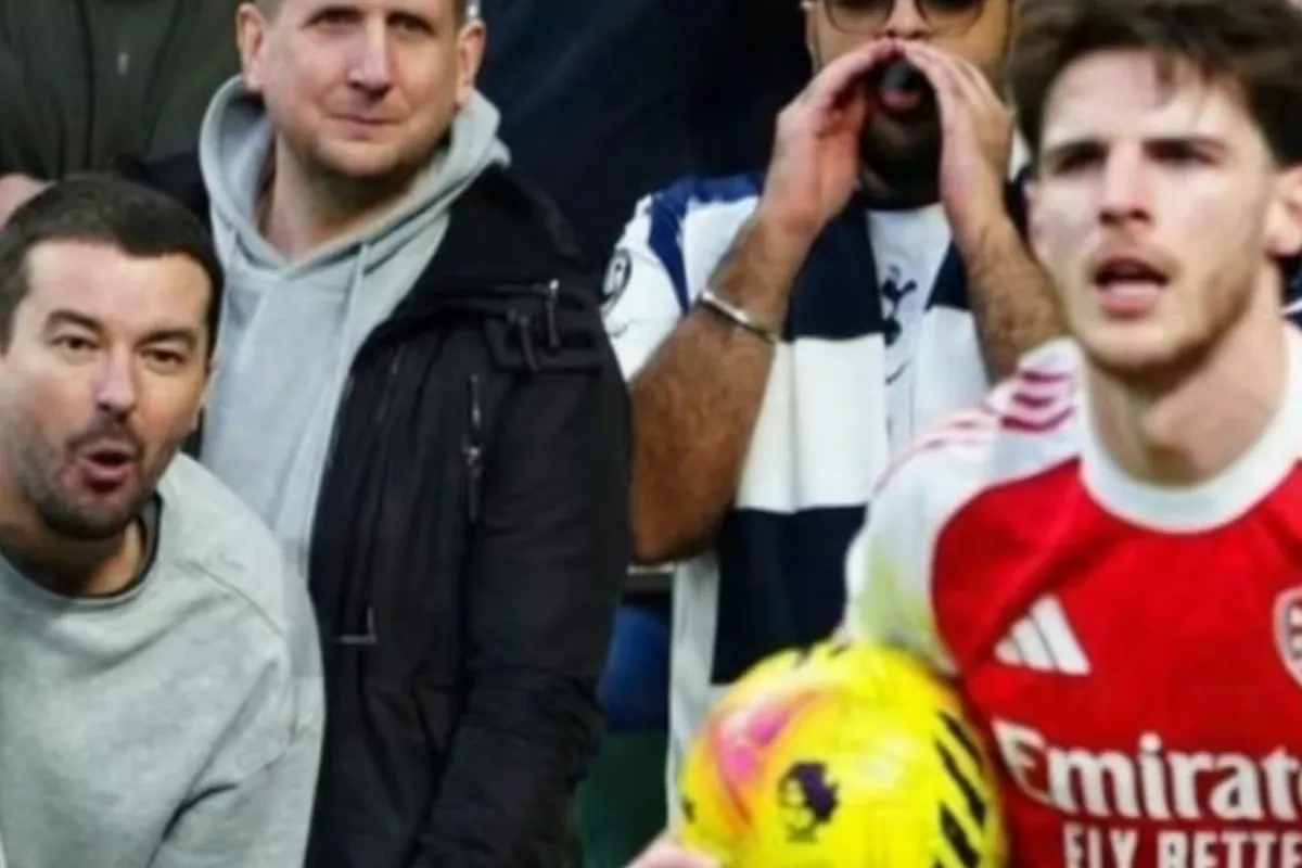 The gesture of shame to provoke Declan Rice: they show him a photo of his wife