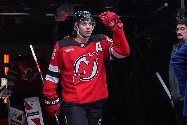 Jack Hughes with the NJ Devils