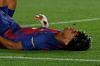 Momento de la lesi�n de Lamine.