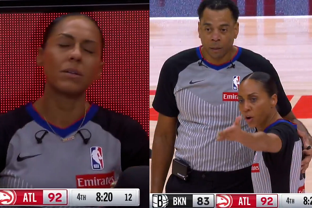 NBA referee Sha'Rae Mitchell collapses after brutal courtside collision that stunned the arena