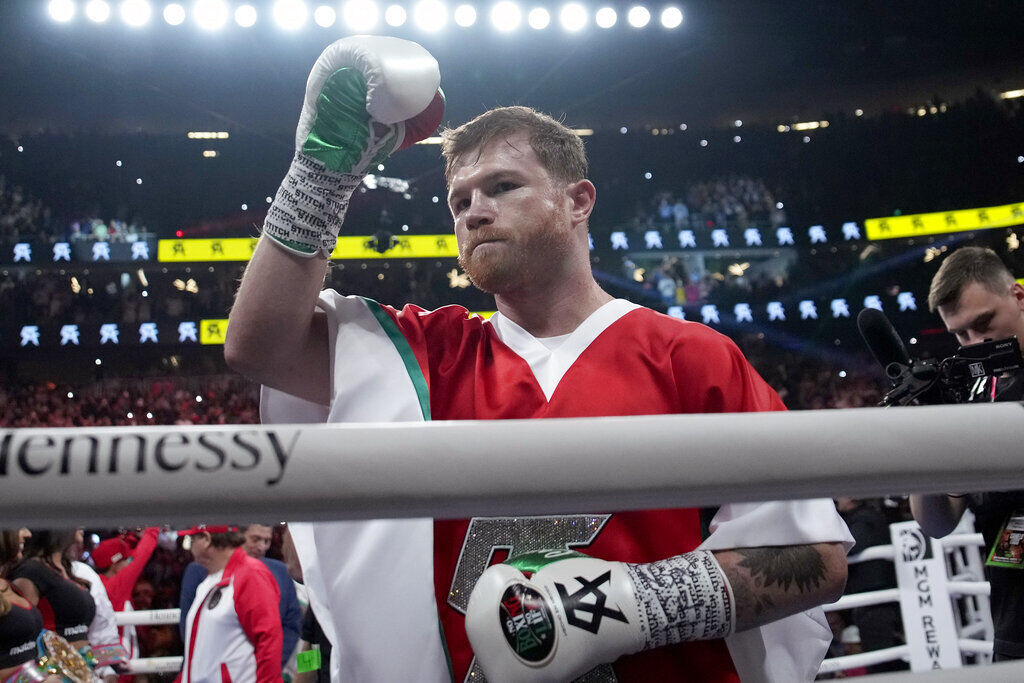 Canelo entering the ring
