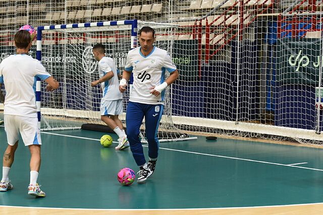 Jes�s Herrero, en un entrenamiento del JP Financial