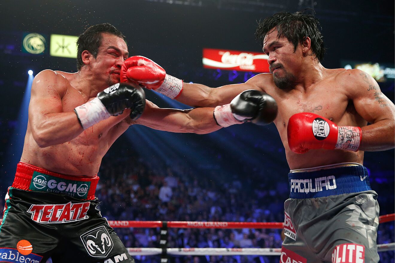 Manny Pacquiao fights Juan Manuel Marquez.