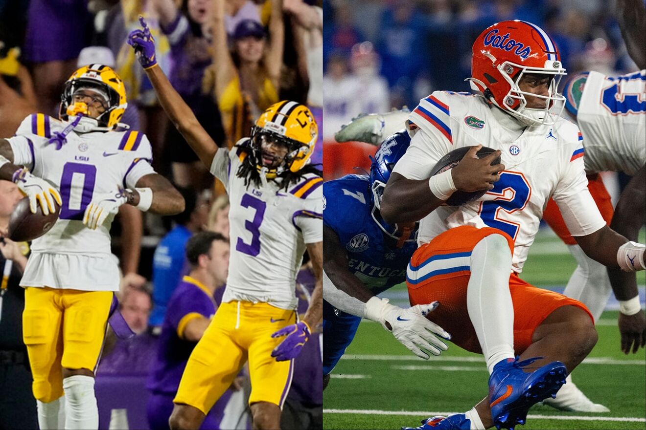LSU (left) and Florida Gators (right) may both get new coaches
