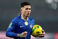 Enzo Fern�ndez, durante un partido con el Chelsea