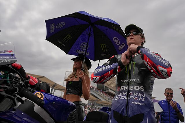 Fabio Quartararo, en la parrilla de Austin.
