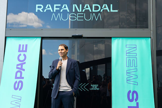 Rafa Nadal, en la reinauguraci�n de su museo.