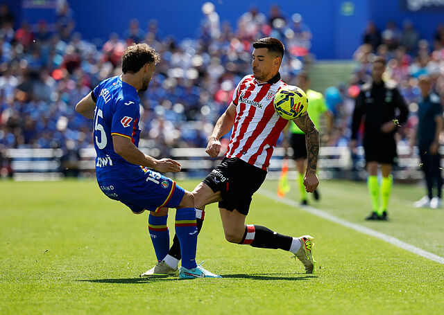 Lance del juego durante el Getafe - Athletic de hoy en LaLiga