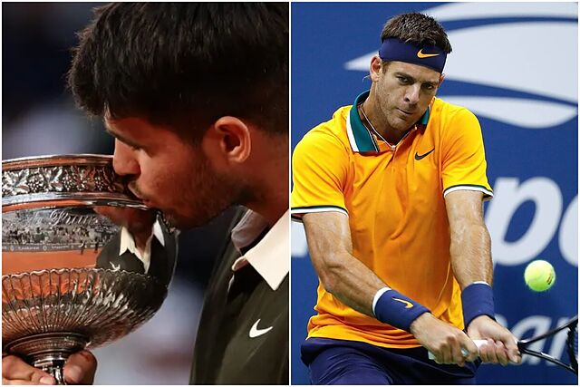 Alcaraz y Del Potro.