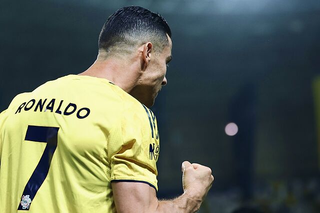 Cristiano celebra un gol con Al Nassr