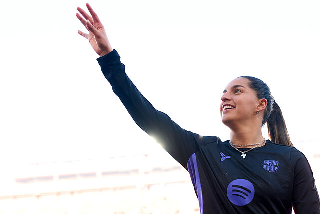 Kika Nazareth, durante un entrenamiento en la Ciudad Deportiva Joan Gamper