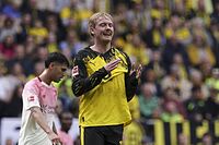 Brandt celebra un gol con el Dortmund.
