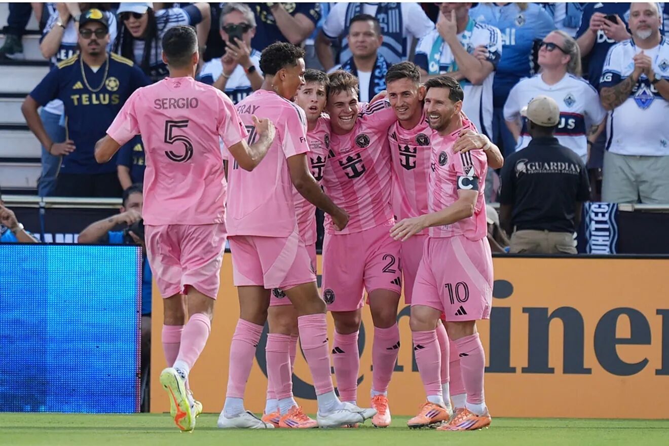 Inter Miami celebrates a goal