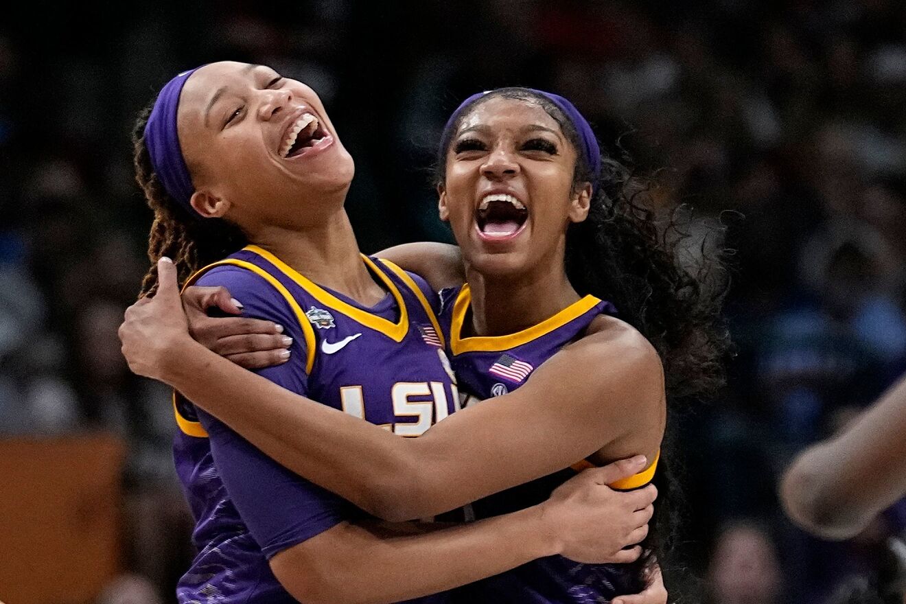 LSU star Angel Reese laughs at Jill Biden's request to host Iowa at...