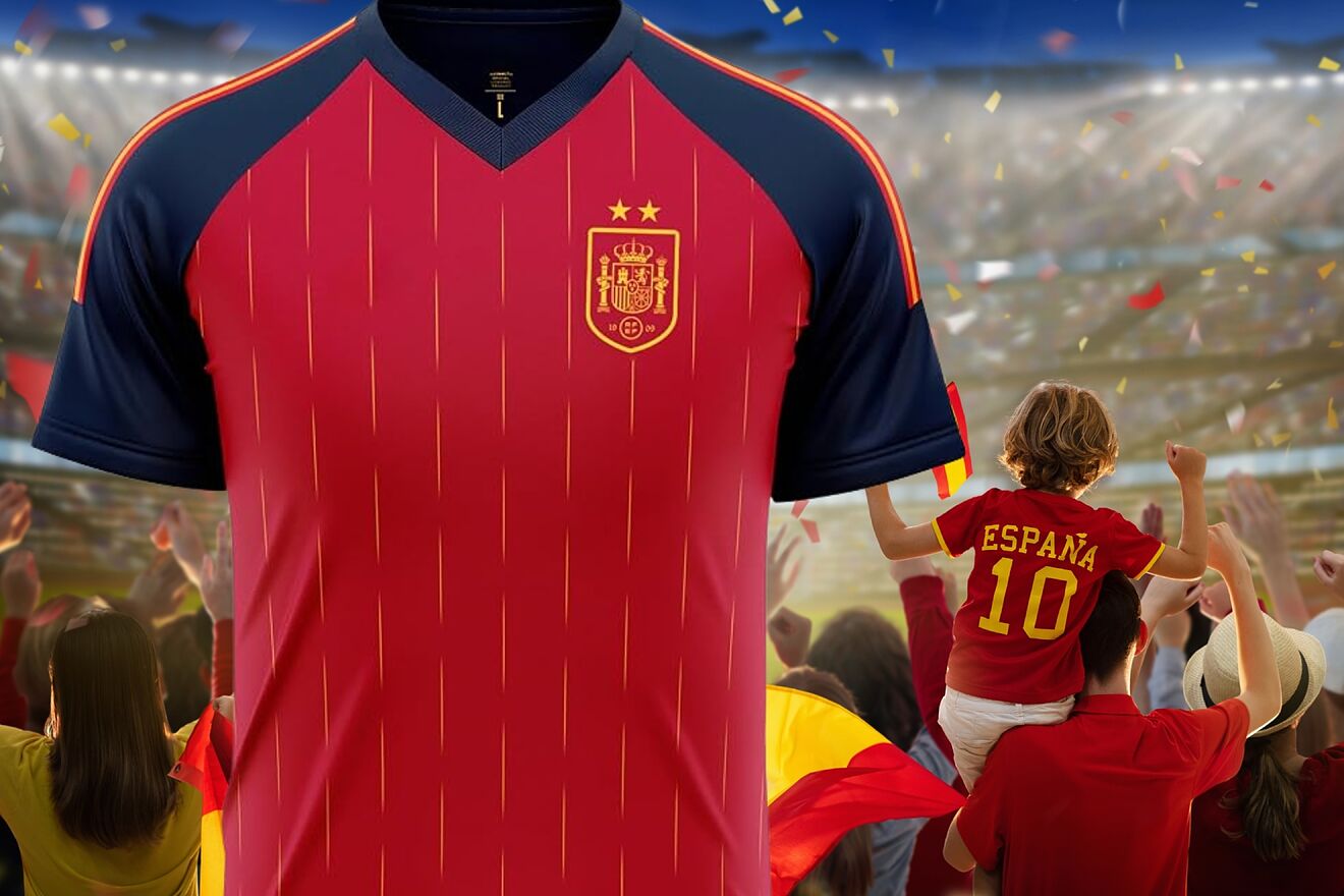 La réplica de la camiseta de España con las dos estrellas que arrasa en Amazon.