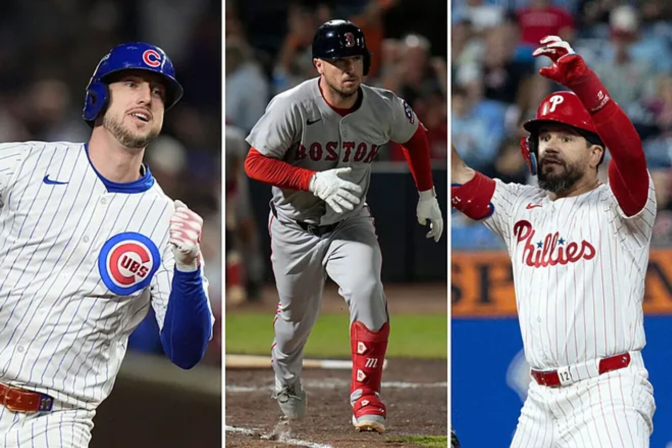 Kyle Tucker, Alex Bregman and Kyle Schwarber.