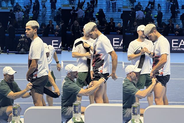 Alcaraz sali� con el BFR para restringir el flujo sangu�neo.