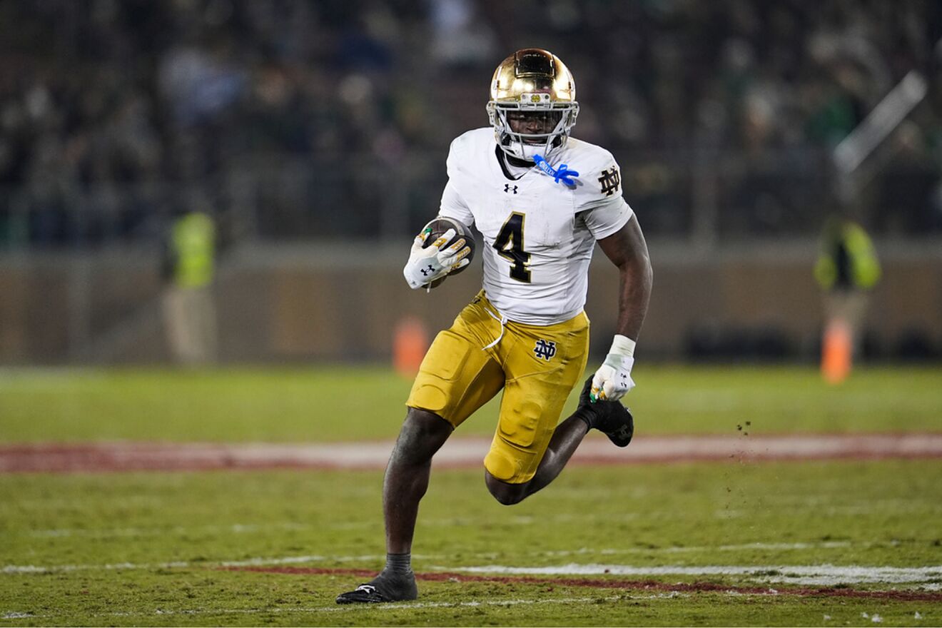 Notre Dame running back Jeremiyah Love