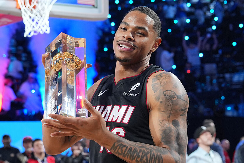 Who is Keshad Johnson? 24-year-old Miami Heat player wins Slam Dunk Contest  in debut | Marca