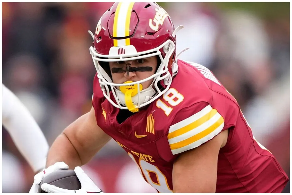 Iowa State tight end Benjamin Brahmer scarted off after collapsing, now undergoing evaluations