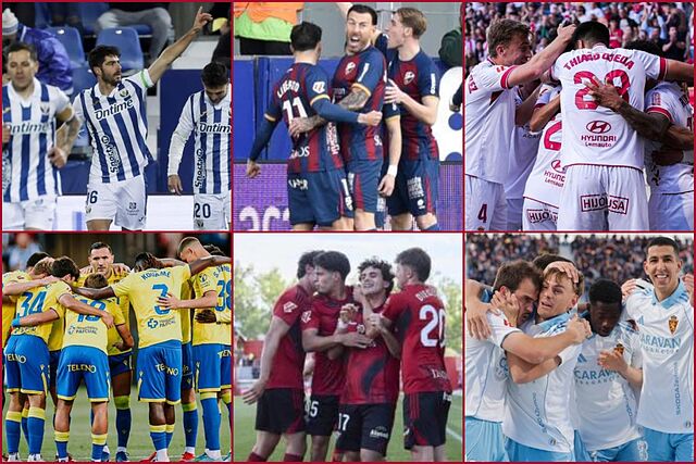 Legan�s, C�diz, Huesca, Mirand�s, Cultural Leonesa y Real Zaragoza