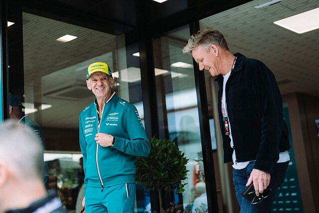 Adrian Newey, en Silverstone.