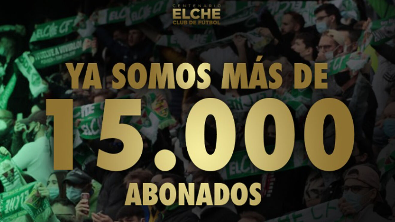 El Elche supera los 15.000 abonados para la pr�xima campa�a