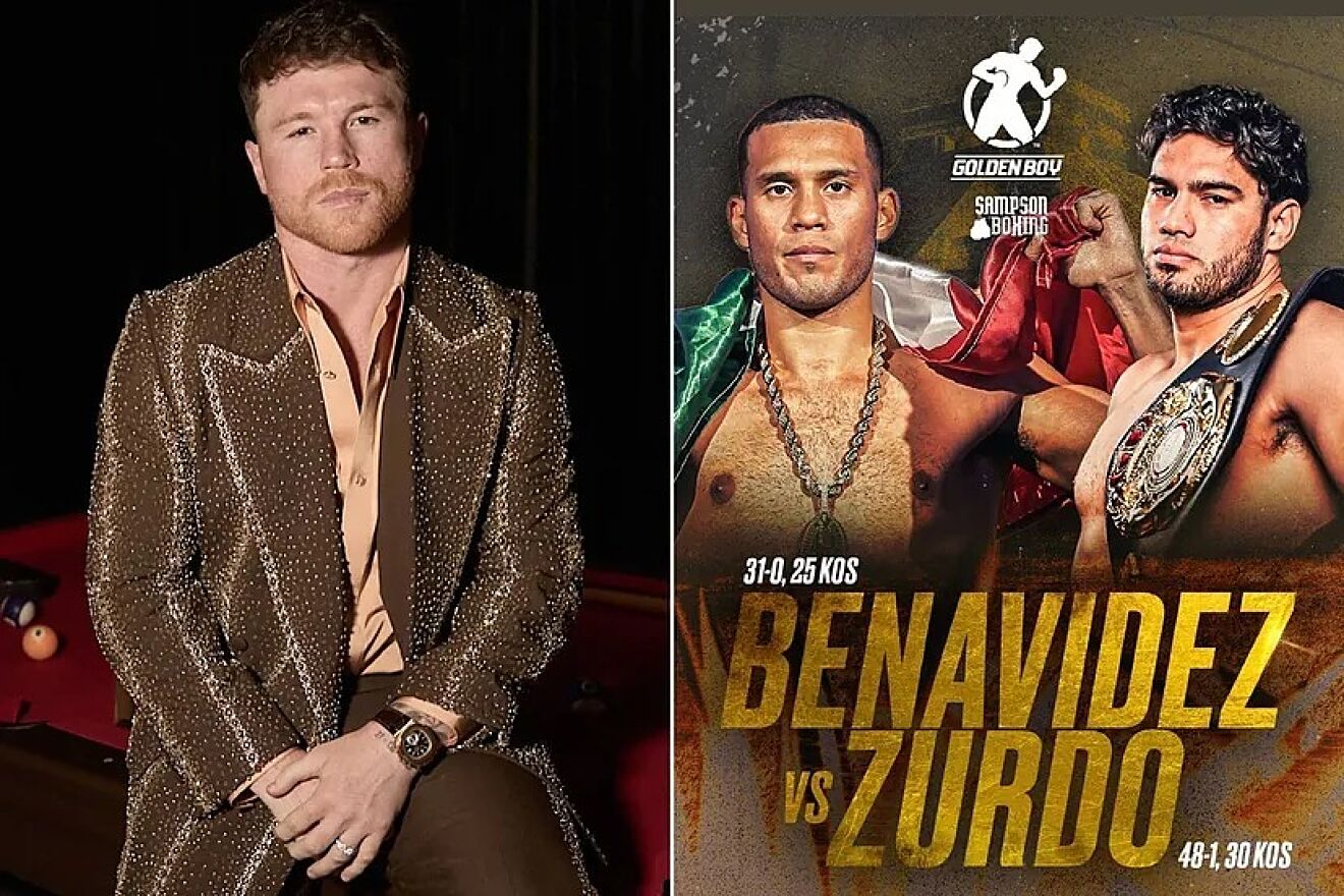 Canelo Álvarez avoids the topic of Benavidez's fight by fighting on...