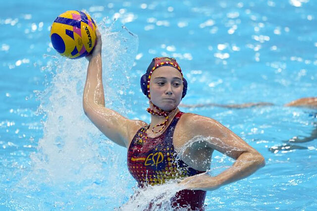 Elena Ruiz, en un partido de Espa�a.