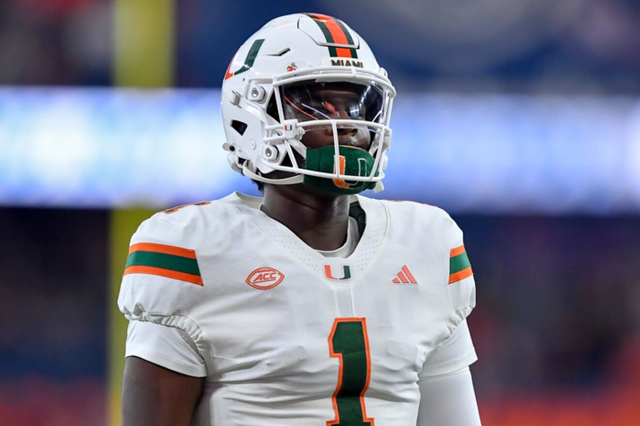 Cam Ward during the Miami Hurricanes' 2024 season