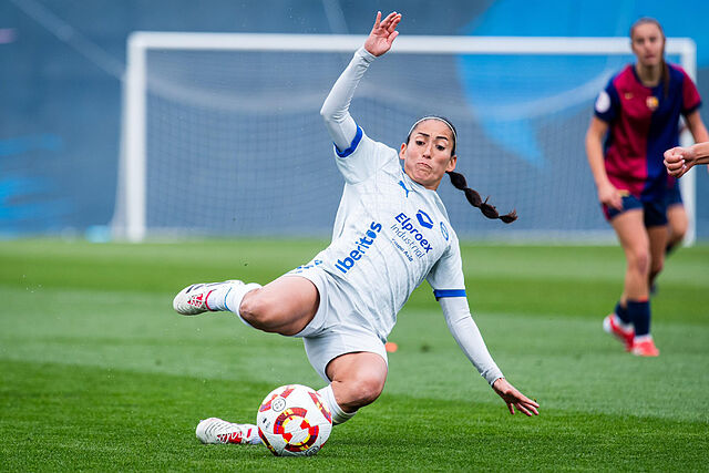 Nayadet L�pez, durante un partido con el Alav�s