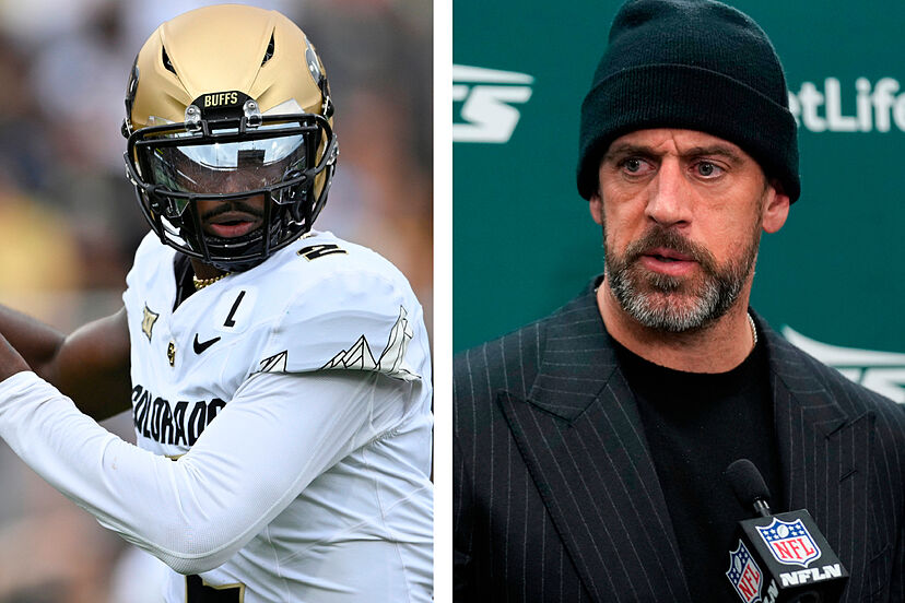 The chaos Shedeur Sanders could create for Aaron Rodgers as he falls in the  2025 NFL Draft | Marca