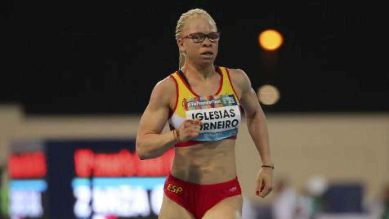 Adiaratou Iglesias, en el Campeonato del Mundo de atletismo...