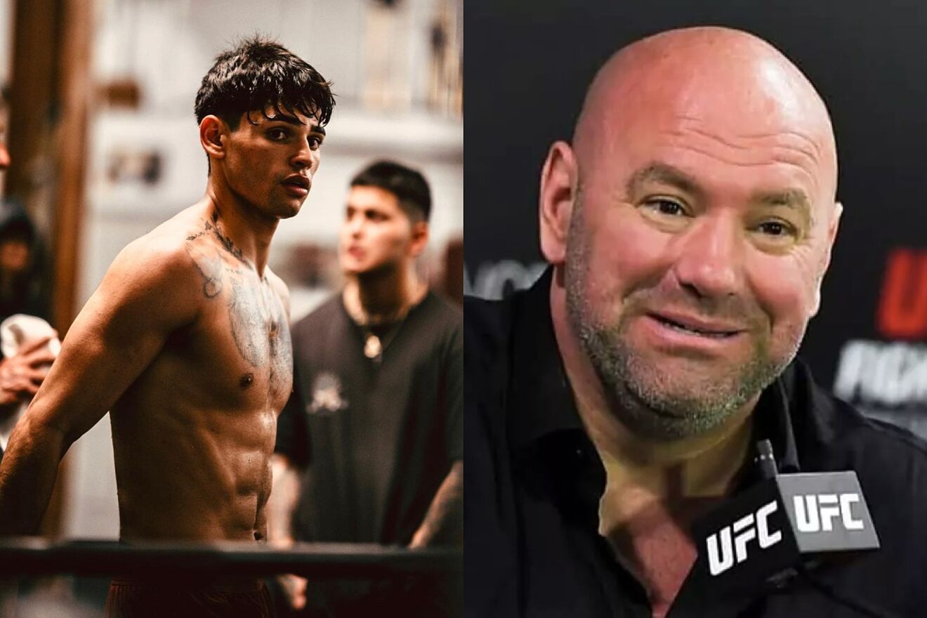 Photo mashup of Ryan Garcia and Dana White