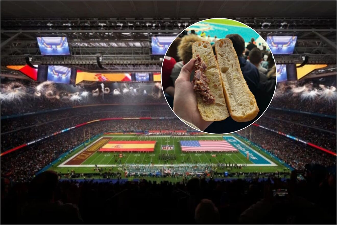 El bocadillo de jam�n del partido de NFL en el Santiago Bernab�u.